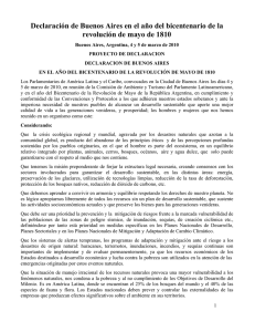 Declaración de Buenos Aires en el año del bicentenario de la