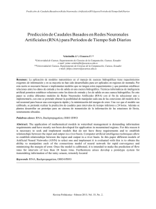 Predicción de Caudales Basados en Redes Neuronales Artificiales