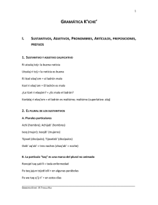 GRAM&Aacute;TICA K`ICHE` I.