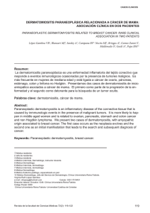 Dermatomiositis paraneoplásica relacionada a cáncer de mama