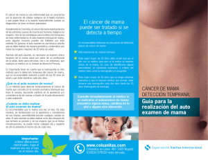 Guía para la realización del auto examen de mama