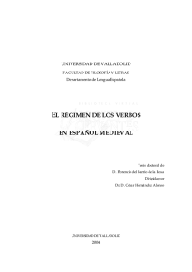 El régimen de los verbos en español medieval