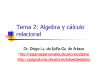 Tema 2: Algebra y cálculo relacional