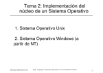 Tema 2: Implementación del núcleo de un Sistema Operativo