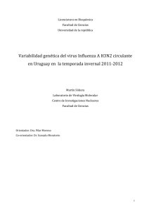 Variabilidad genética del virus Influenza A H3N2 circulante en