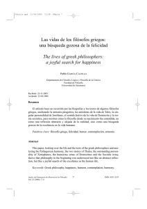 Las vidas de los filósofos griegos - Revistas Científicas Complutenses