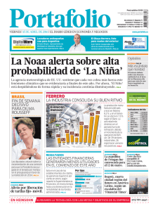 La Noaa alerta sobre alta probabilidad de `La Ni&ntilde;a`