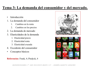 Tema 3: La demanda del consumidor y del mercado.