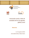 Innovación social y redes de sociedad civil en las agendas global y