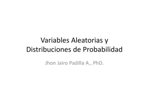 Variables Aleatorias y distribuciones de probabilidad