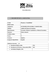 Economía Financiera y Monetaria