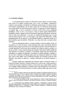 A esta primera función sintáctica le dedicaremos menos espacio en