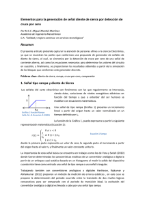 Elementos para la generación de señal diente de sierra por