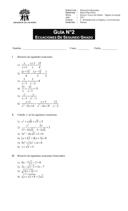 Electivo de Álgebra Avanzad - IIIº medio - Unidad I