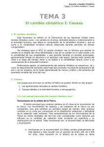 Tema3.El cambio climatico I.Causas