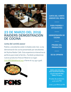 23 de marzo del 2016 raiders demostración de cocina