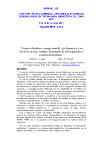 “Campos eléctricos y magnéticos de baja frecuencia y su efecto en
