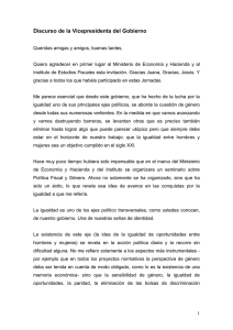 Discurso de la Vicepresidenta del Gobierno