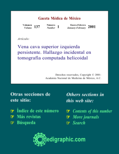 Vena cava superior izquierda persistente. Hallazgo