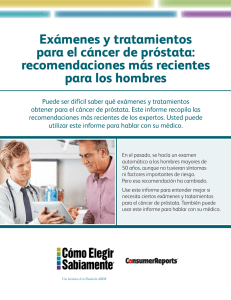 Exámenes y tratamientos para el cáncer de próstata