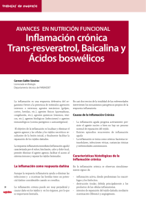 Inflamación crónica Trans-resveratrol, Baicalina y Ácidos boswélicos