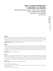 Ética y conducta alimentaria: la obesidad y sus desafíos