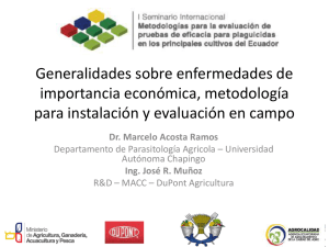 Generalidades sobre enfermedades de importancia económica