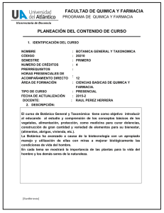 Botánica General y Taxonómica