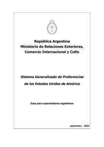 1. El SGP - Cámara de Exportadores de la República Argentina