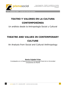 TEATRO Y VALORES EN LA CULTURA CONTEMPORÁNEA: Un