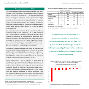 Los pronósticos de crecimiento de la economía