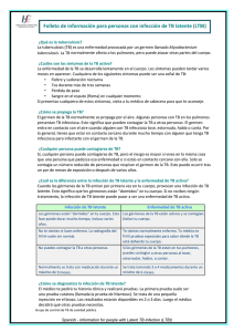 Folleto de información para personas con infección de TB