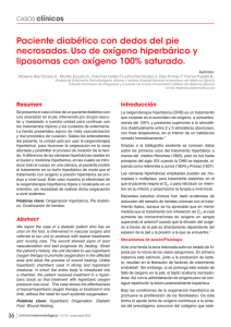 Paciente diabético con dedos del pie necrosados. Uso de