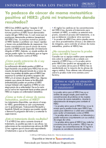 Yo padezco de c&aacute;ncer de mama metast&aacute;tico positivo al HER2