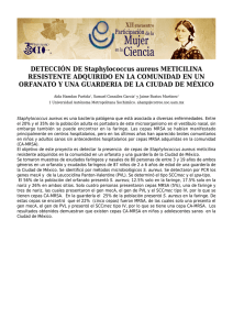 DETECCIÓN DE Staphylococcus aureus METICILINA