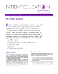 Patient Education Pamphlet, SP096, El cáncer ovárico