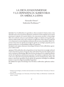 la dieta estadounidense y la dependencia alimentaria en américa