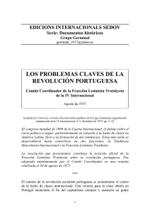 los problemas claves de la revolución portuguesa