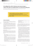 Actualización sobre lesiones precancerosas y cáncer de piel