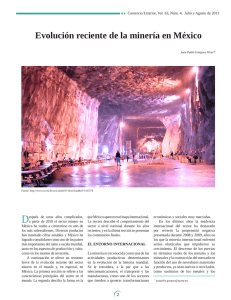 Evolución reciente de la minería en México