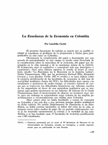 La Enseñanza de la Economía en Colombia