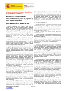 Informe de Posicionamiento Terapéutico de olaparib
