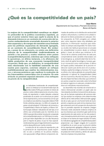 ¿Qué es la competitividad de un país?