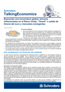 Buscando una locomotora global, Julio de 2015