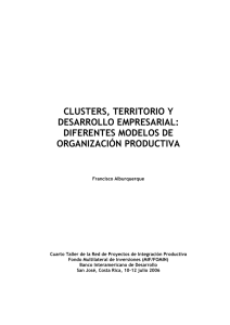 CLUSTERS, TERRITORIO Y DESARROLLO EMPRESARIAL