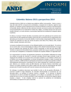 Colombia: Balance 2013 y perspectivas 2014