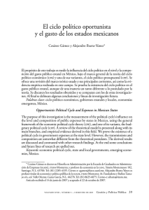 El ciclo político oportunista y el gasto de los estados mexicanos