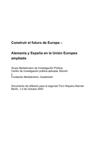 Construir el futuro de Europa – Alemania y España en la Unión