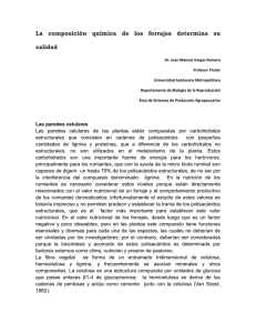 La composición química de los forrajes determina su calidad