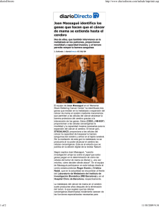 Joan Massagué identifica los genes que hacen que